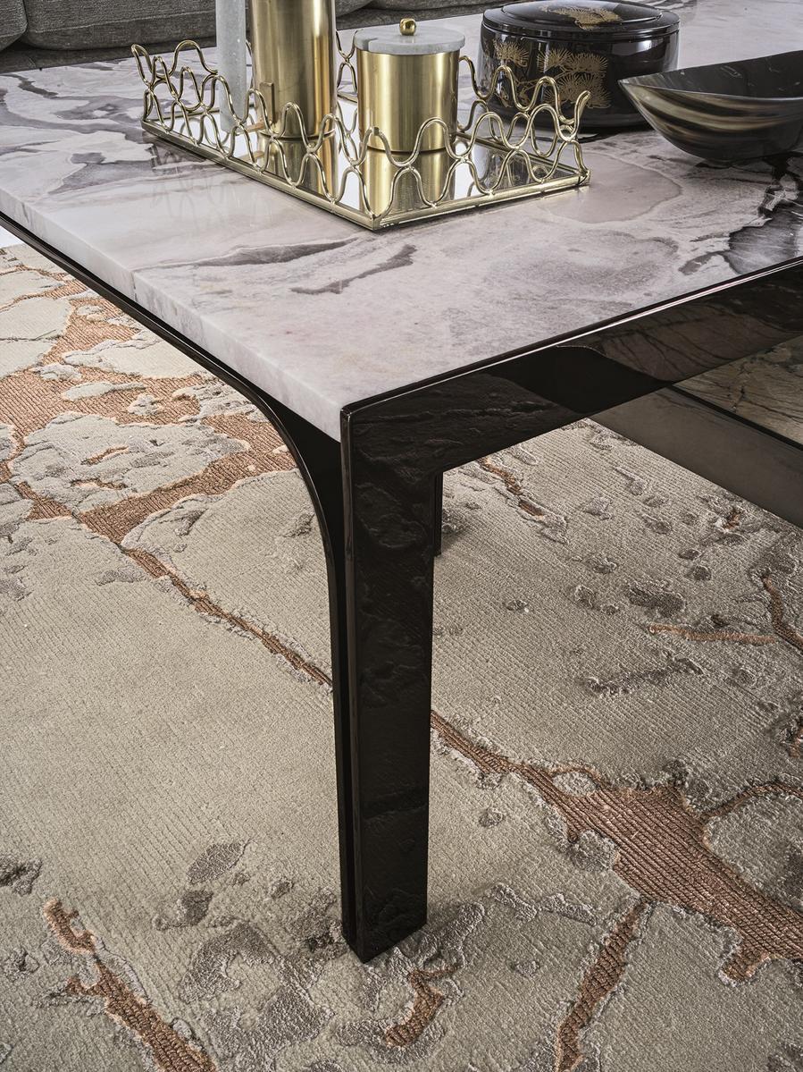 Square metal coffee table | Edge by Longhi
