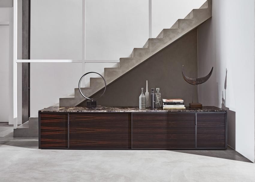 Wooden sideboard with sliding doors | Taylor by Flexform