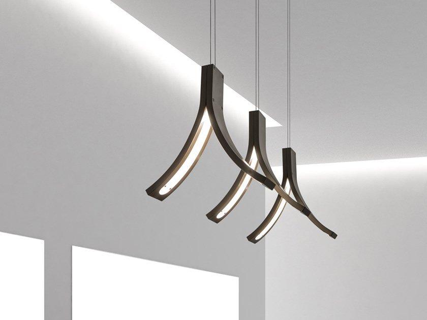 LED direct light metal pendant lamp | Stream H3 by Ilfari