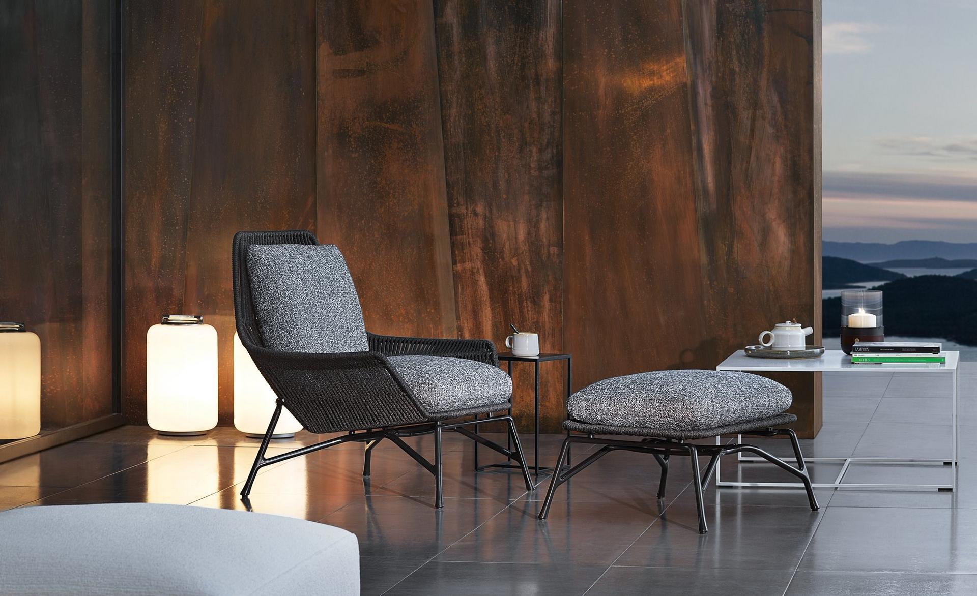 Outdoor armchair | Prince “cord” Outdoor by Minotti