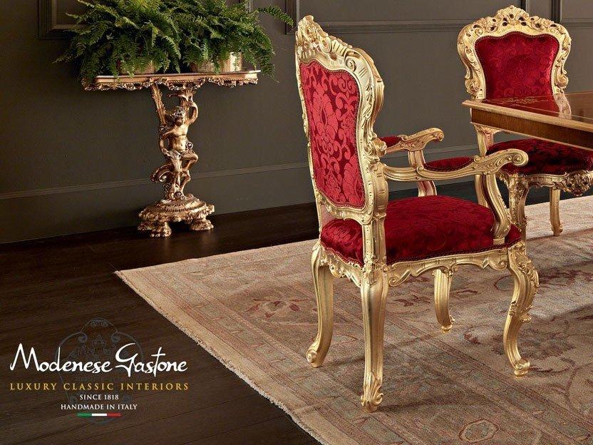 Upholstered chair with armrests | 11508 by Modenese Gastone