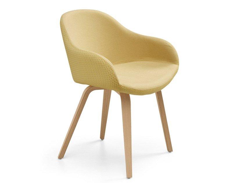 Upholstered fabric chair with armrests | Sonny Pb-ny by Midj