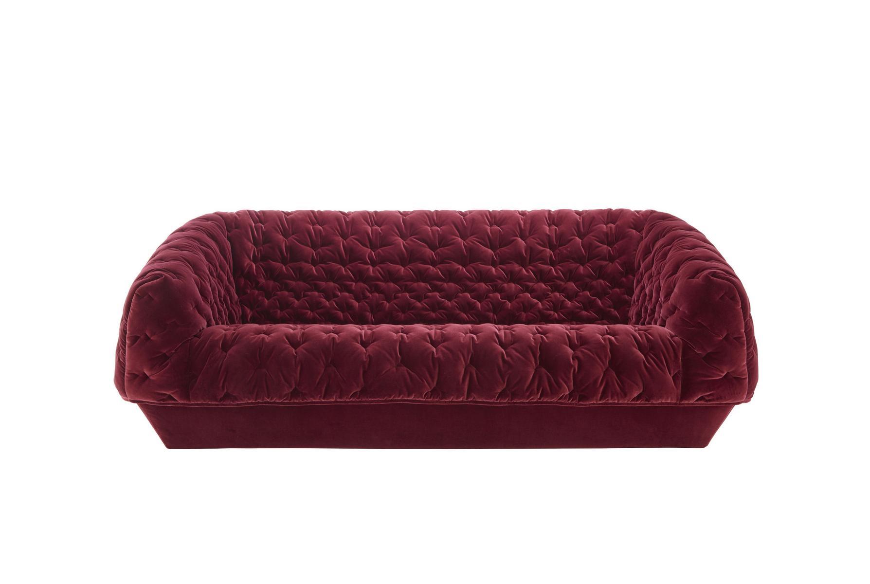 Upholstered 3 seater fabric sofa with removable cover | Cover by Ligne Roset