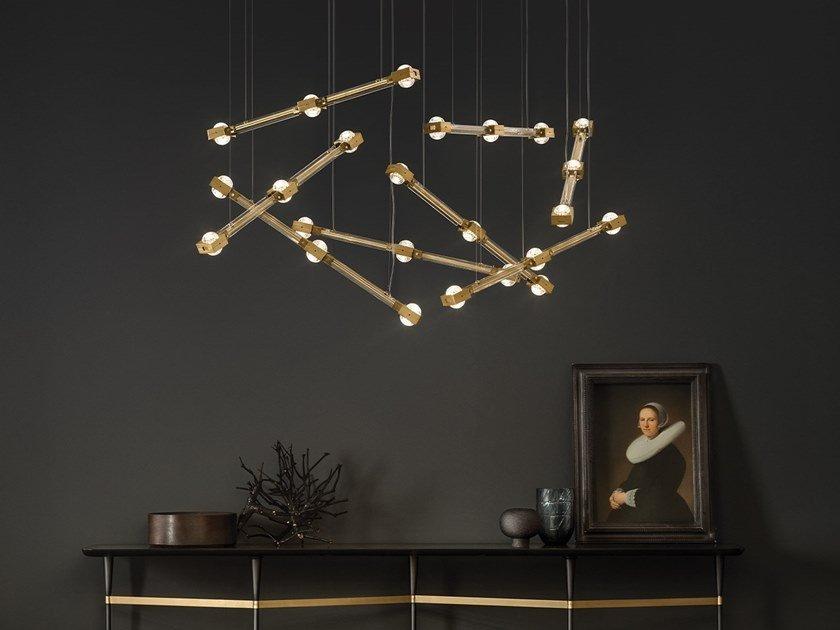 LED direct light metal pendant lamp | Raqam N7 by Masiero