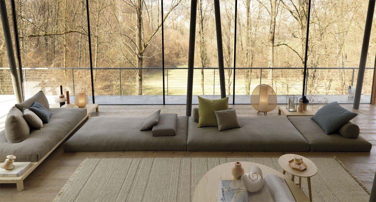 Sectional modular fabric sofa | Haneda by Desiree