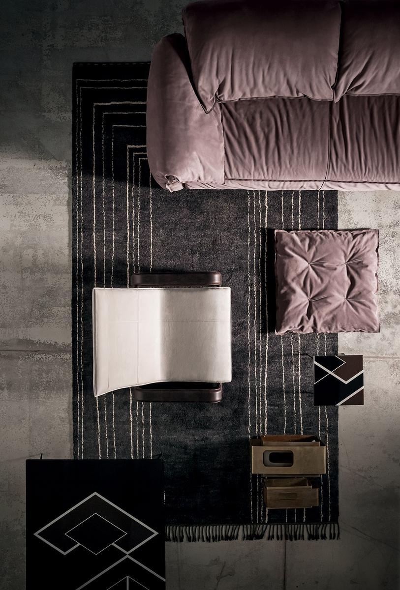 Patterned handmade wool rug | Berbère Pattern B by Baxter