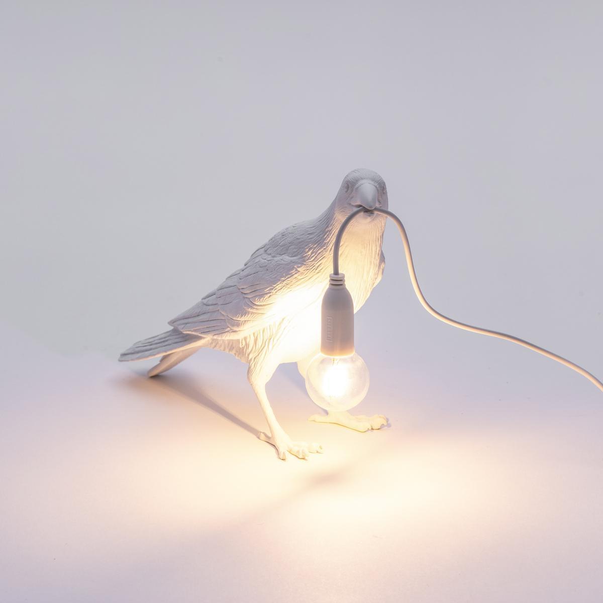 LED resin table lamp | Bird Lamp Waiting by Seletti