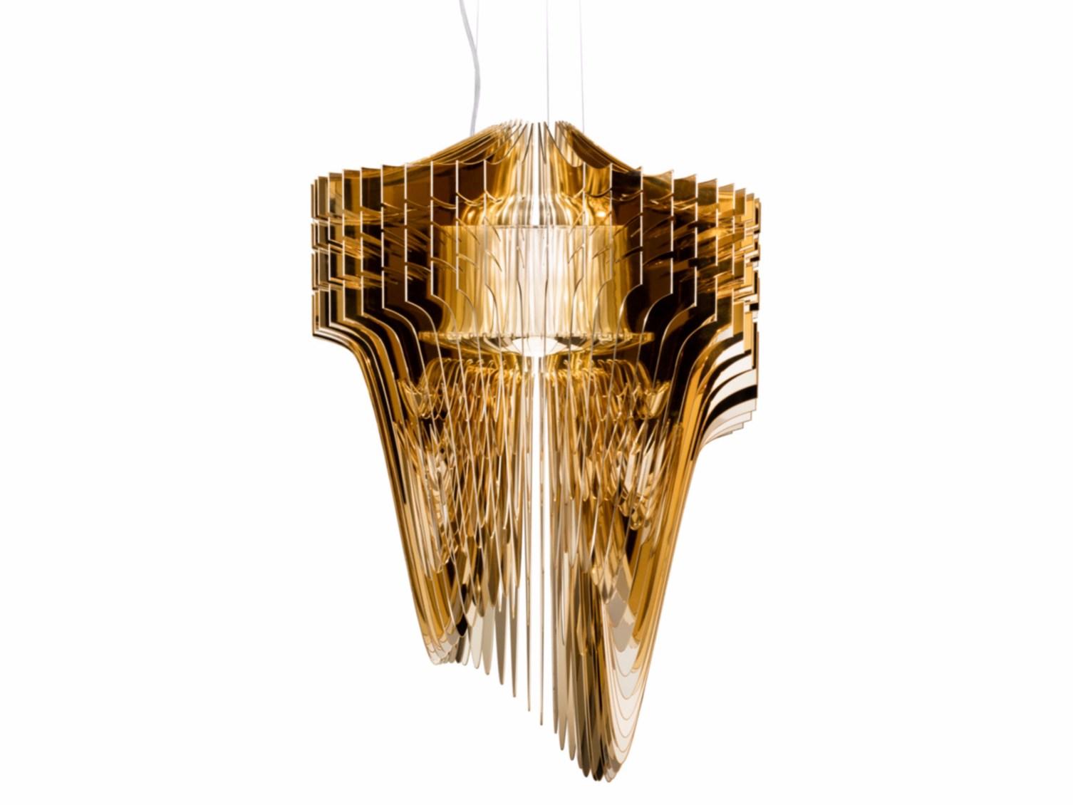 LED Lentiflex® and Cristalflex® pendant lamp | Aria Gold by Slamp
