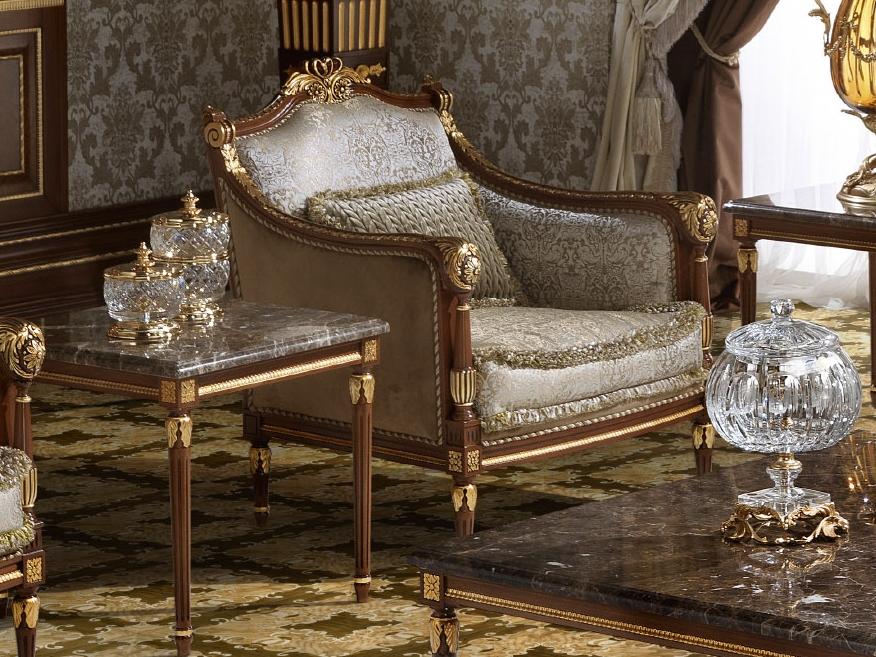 Fabric armchair with armrests | 14422 by Modenese Gastone