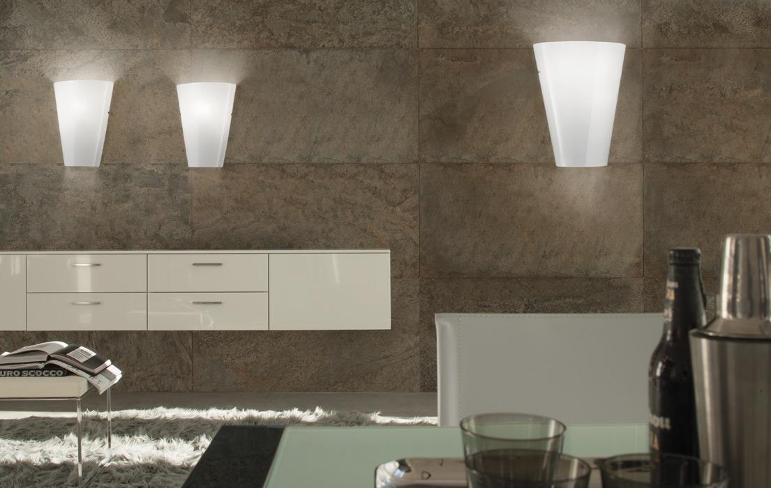 Contemporary style indirect light glass wall lamp | Cleo Ap by Vistosi