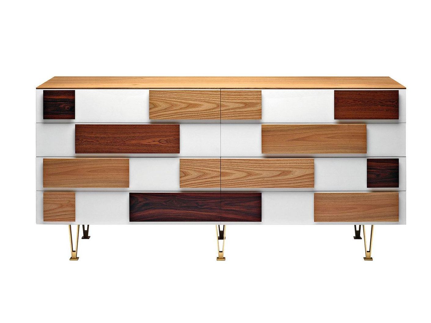 Wooden chest of drawers | D.655.1 by Molteni