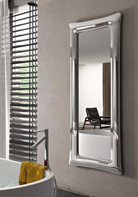 Rectangular wall-mounted framed mirror | Sinuo by Riflessi