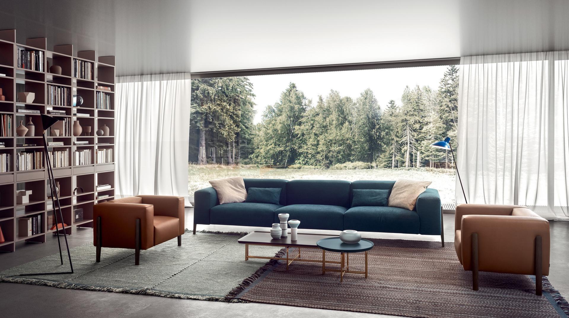 Sectional fabric sofa | All-in by Pianca