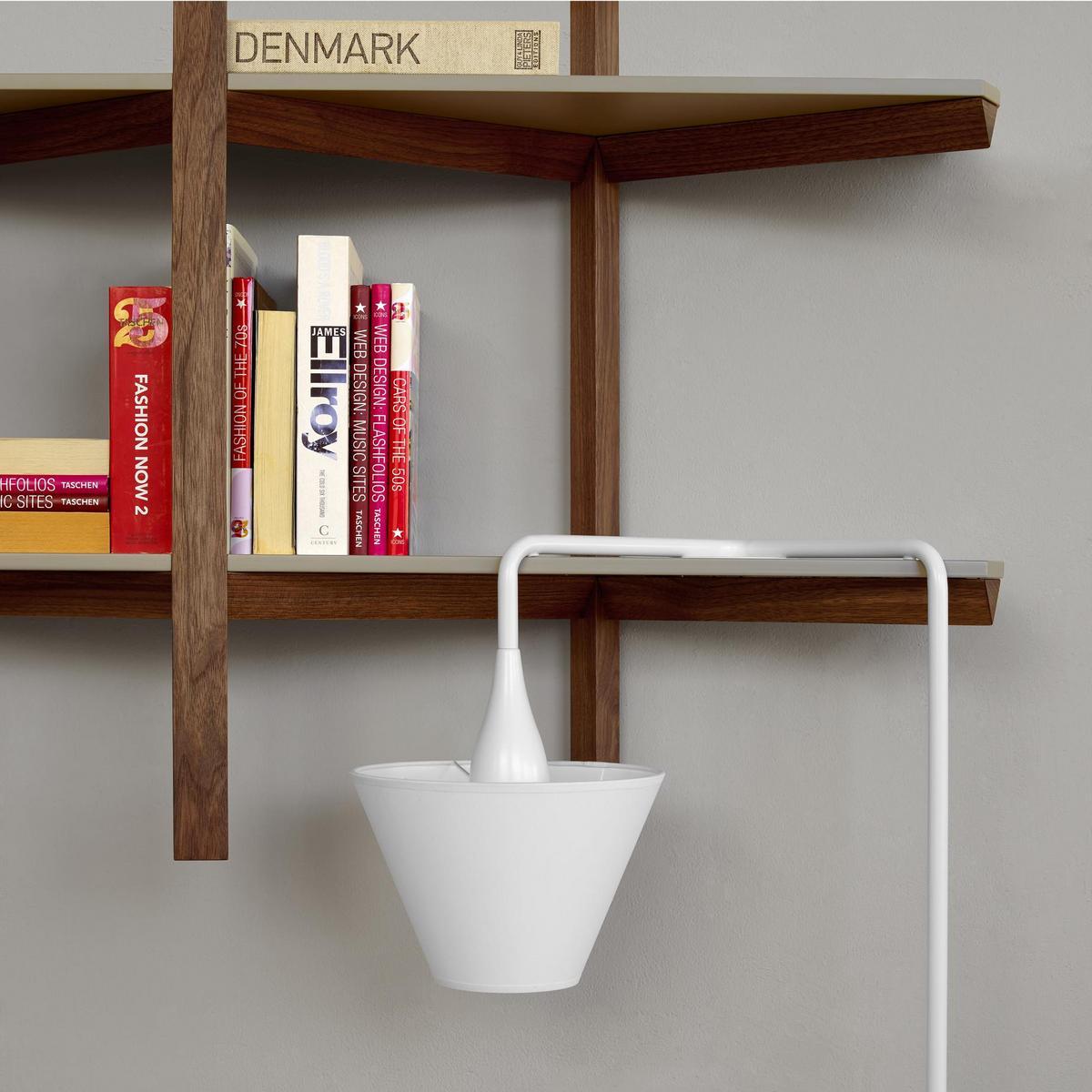 Wall-mounted floating wooden bookcase | Biplan by Ligne Roset