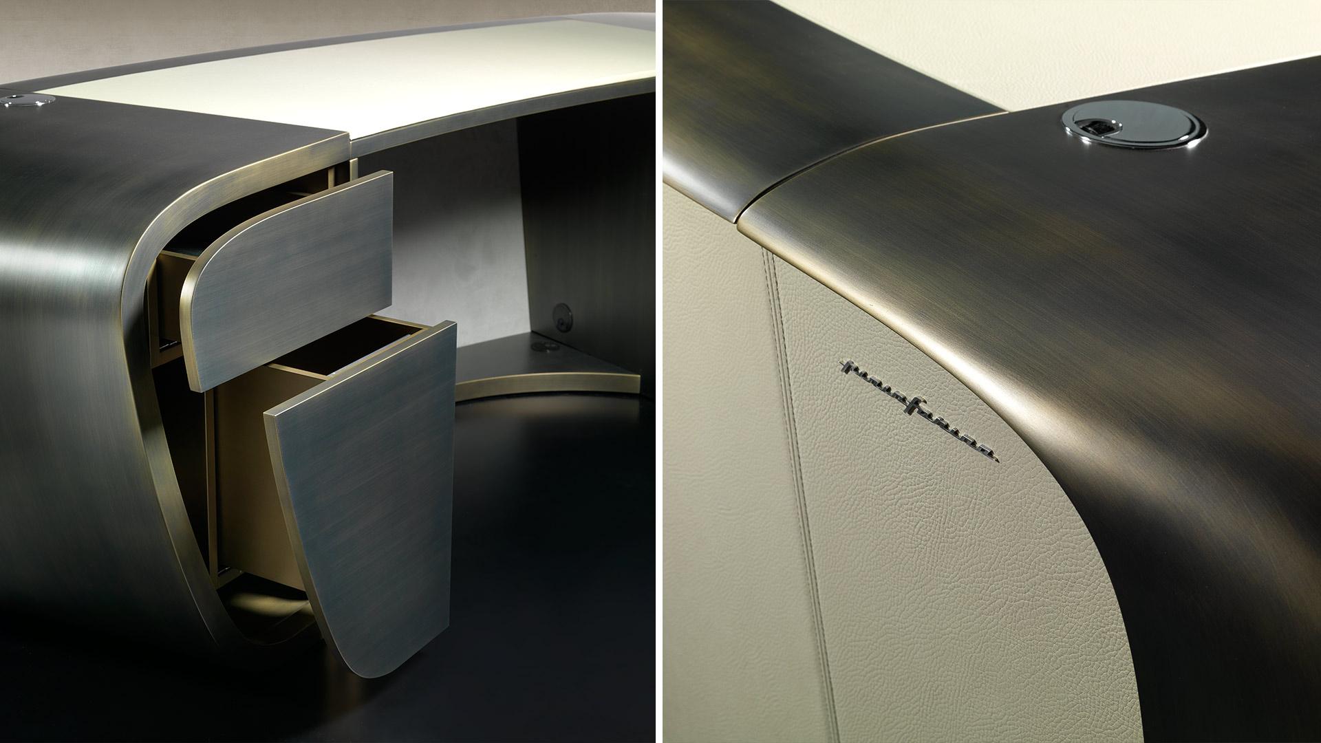 Wooden writing desk with drawers | Segno by Reflex