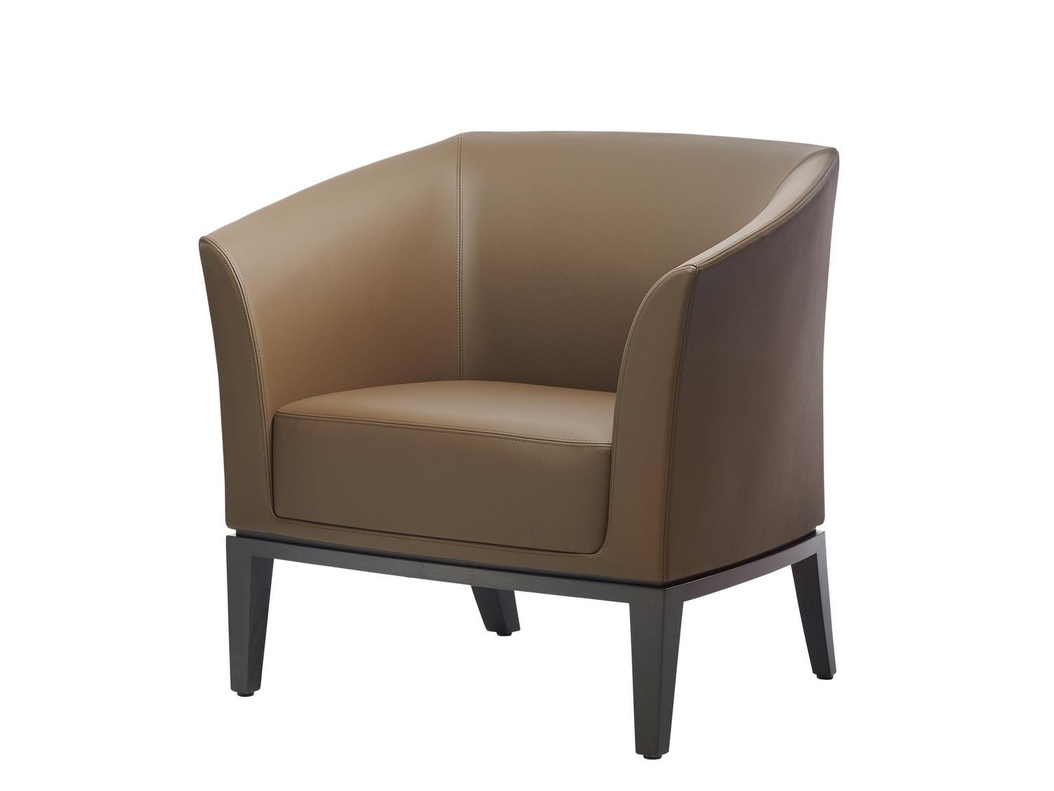 Eco-leather armchair with armrests | Venus by Potocco