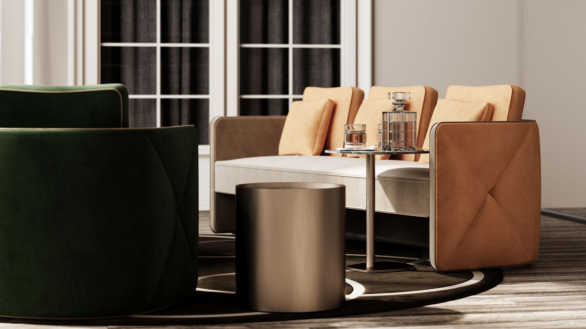 3 seater fabric sofa | Aura by Reflex