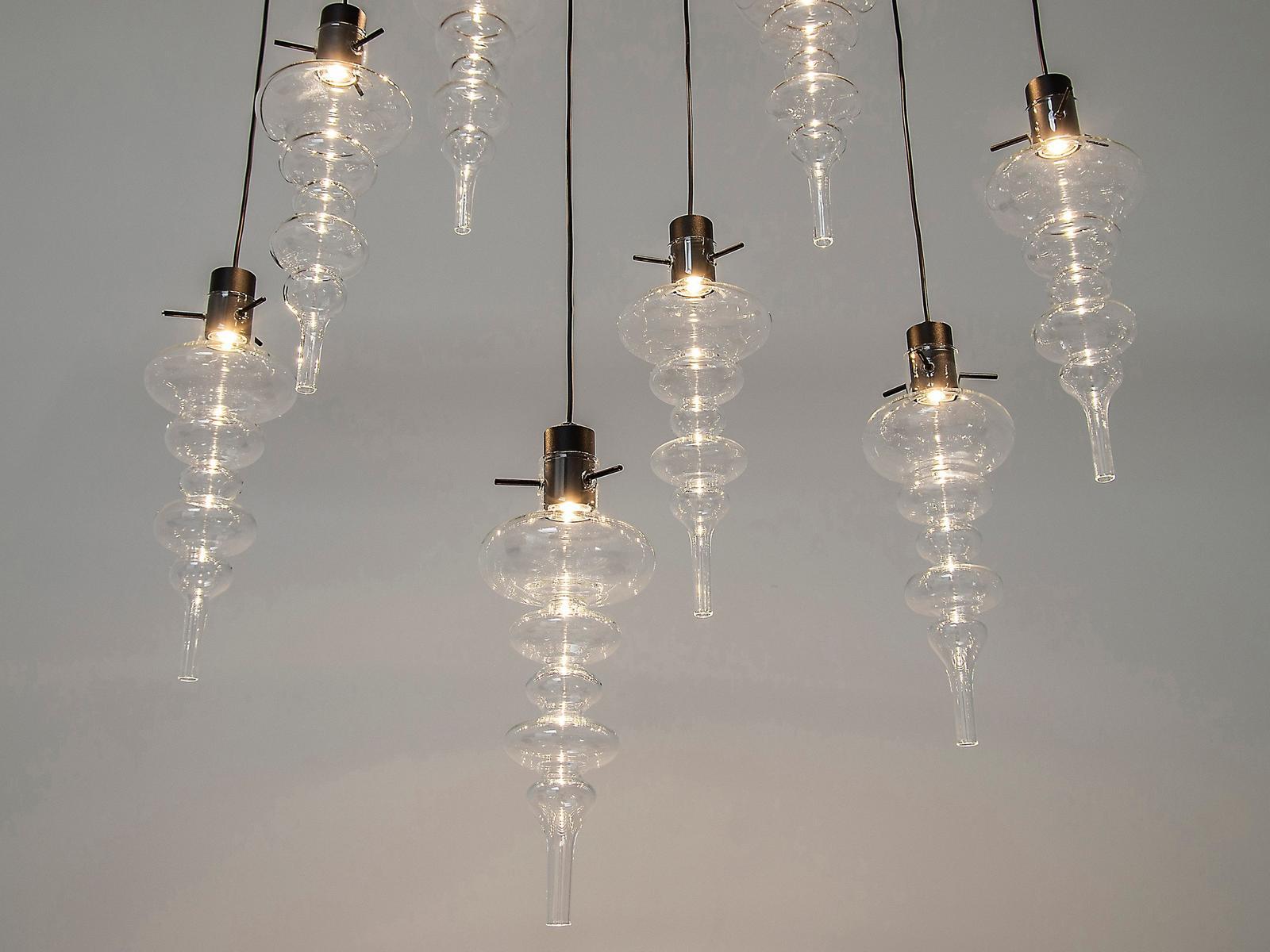 Contemporary style LED direct light glass pendant lamp | Reflexx H8 L by Ilfari