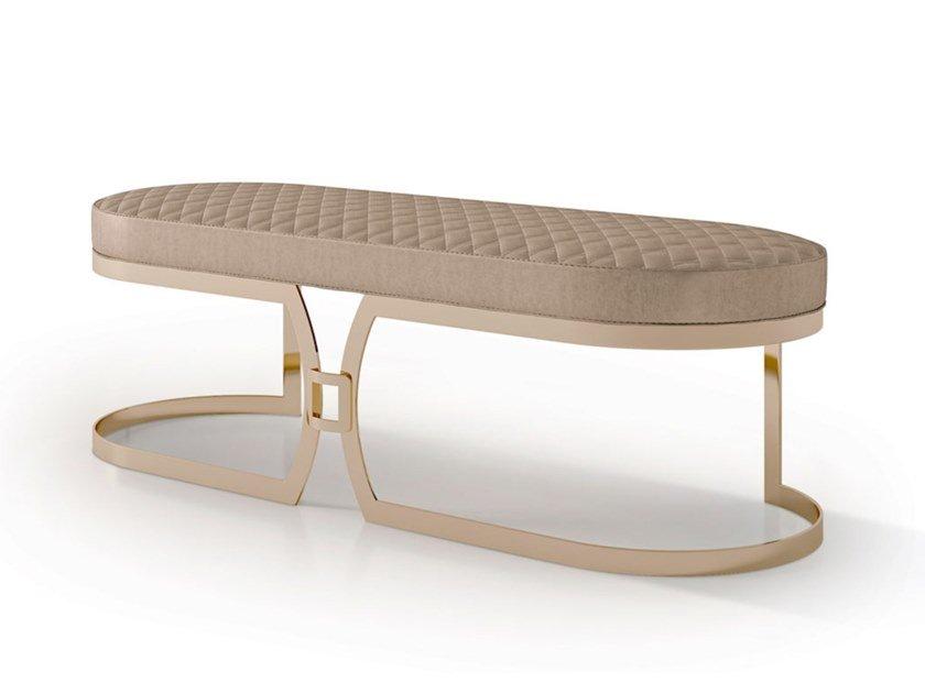 Upholstered bench with metal base | 7087 - 7387 by Carpanese home