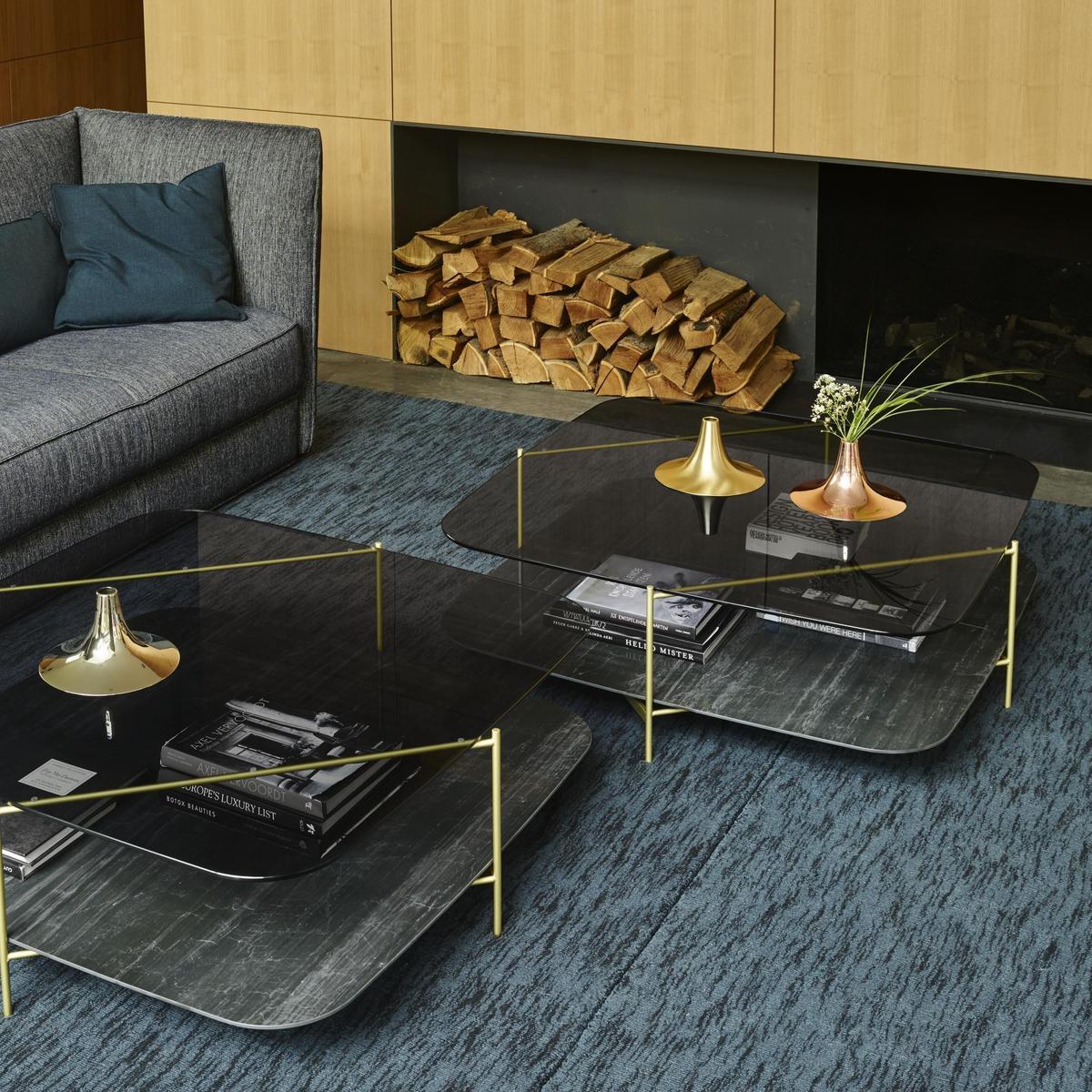 Low rectangular glass coffee table | Clyde by Ligne Roset