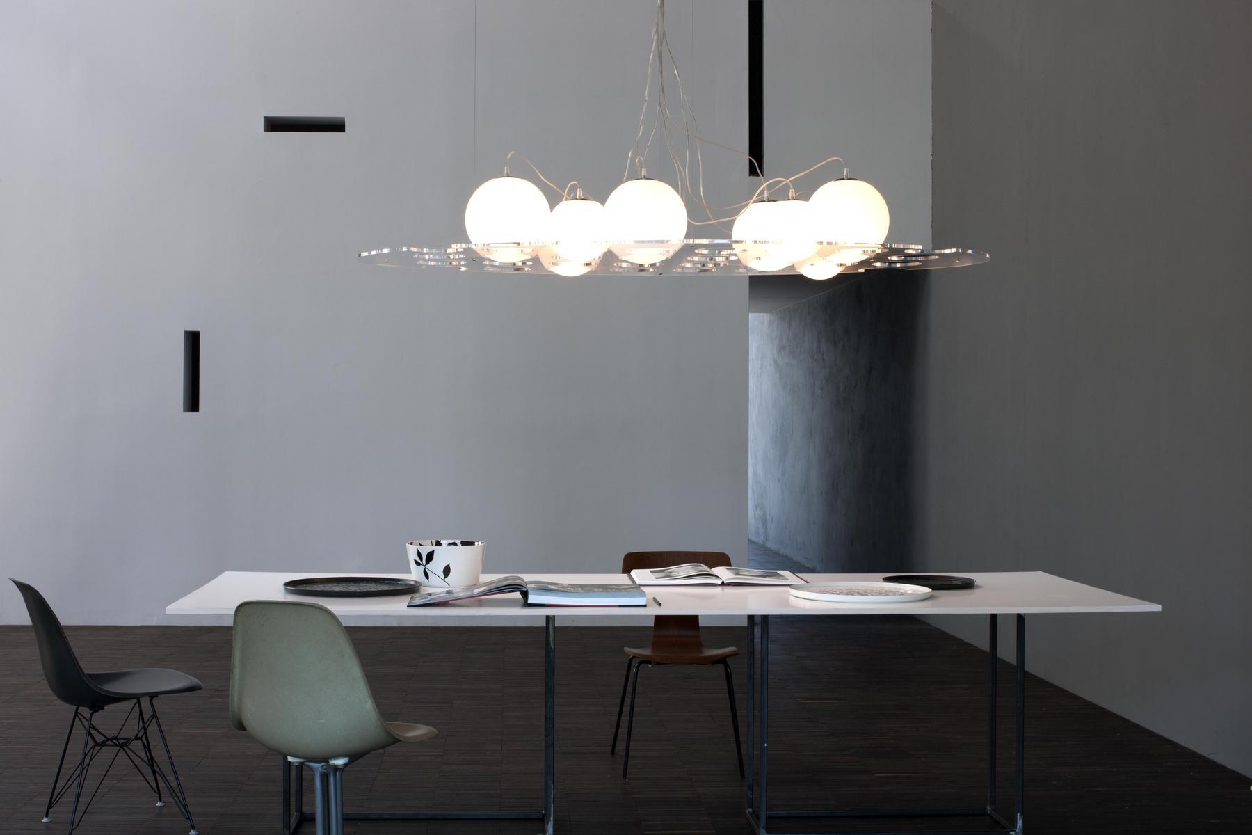 Blown glass pendant lamp | Plateau - 476/486 by Oluce