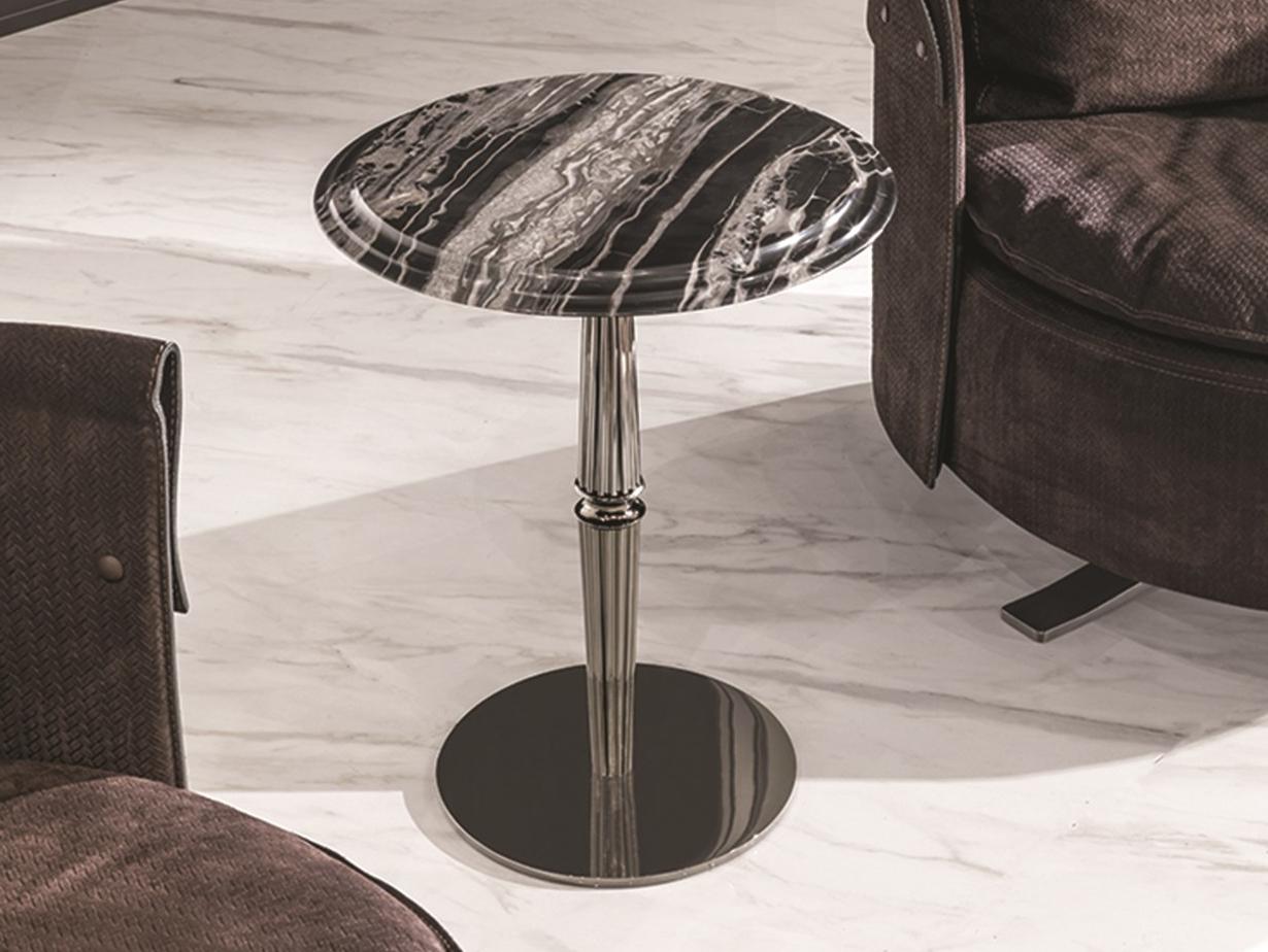 Round metal coffee table | Guéridon by Longhi