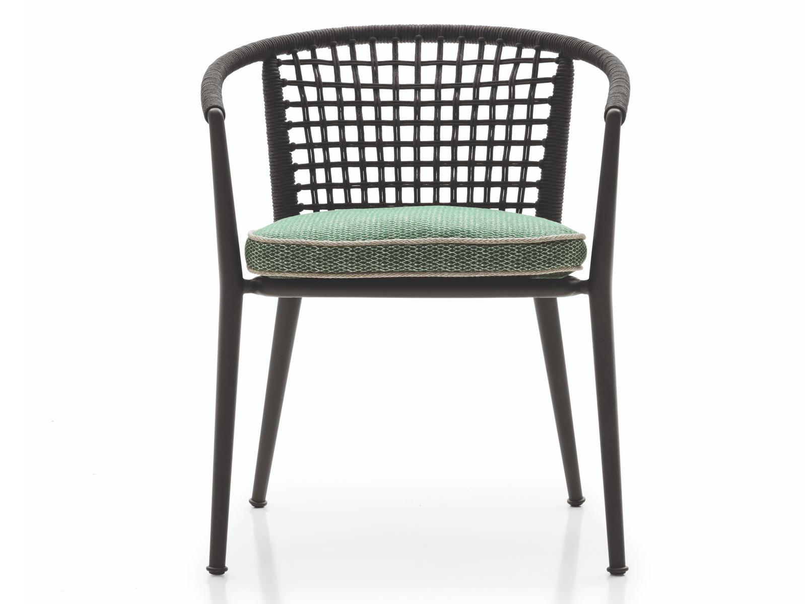 Stackable garden chair with armrests | Erica '19 by B&B Italia