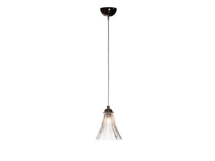 Polished nickel and glass chandelier | Prisca 160/s1 by Possoni Illuminazione