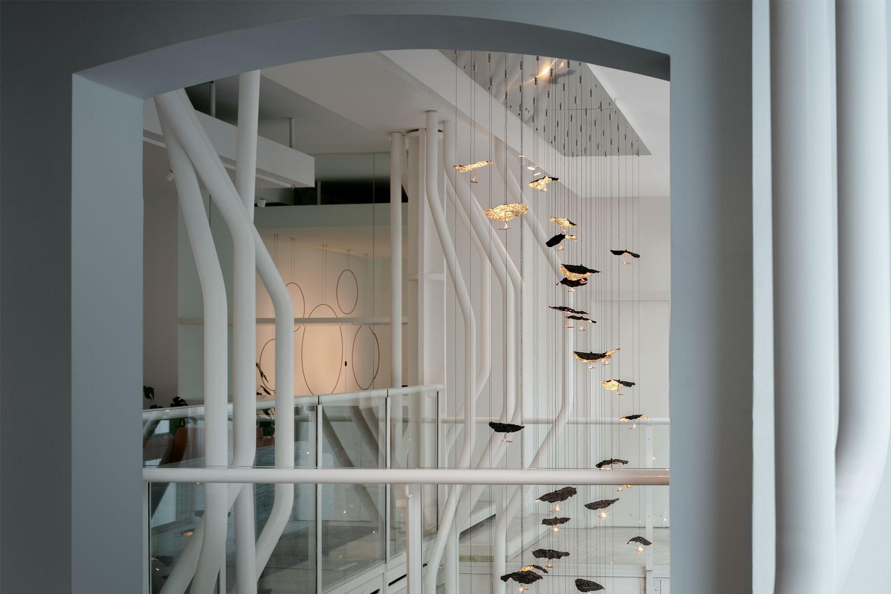 LED pendant lamp | Gold Moon Chandelier by Catellani & Smith