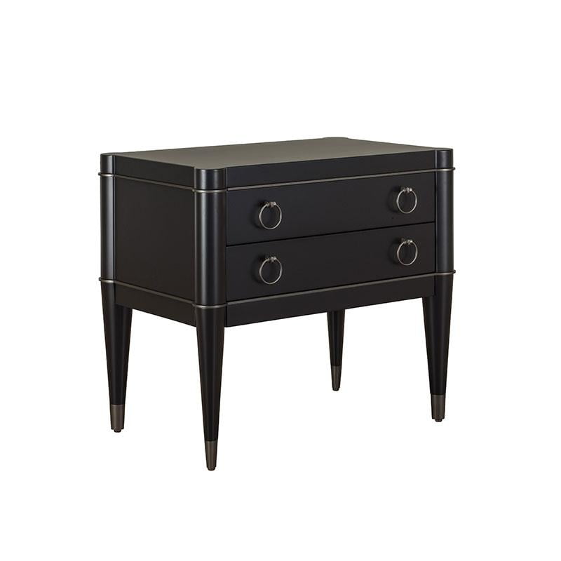 Rectangular lacquered bedside table with drawers | Ambra by Galimberti Nino