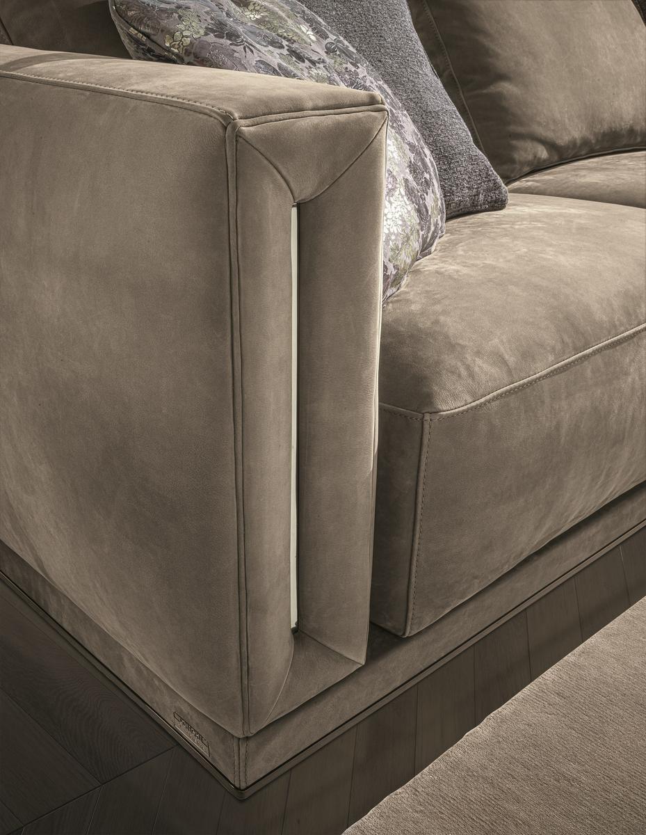Corner velvet sofa | Atar by Longhi
