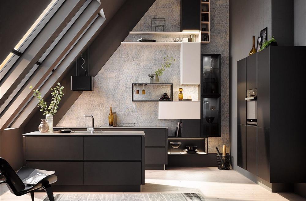 Kitchen without handles Haecker classic AV 2035 GL