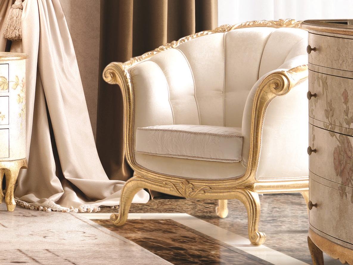 Upholstered fabric easy chair with armrests | Opera by Andrea Fanfani