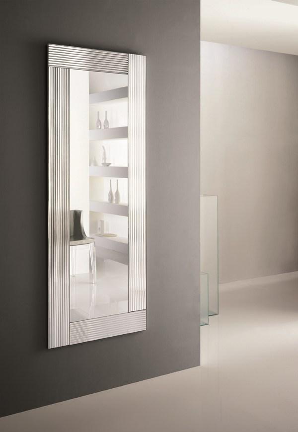 Wall-mounted framed mirror | Flute by Riflessi