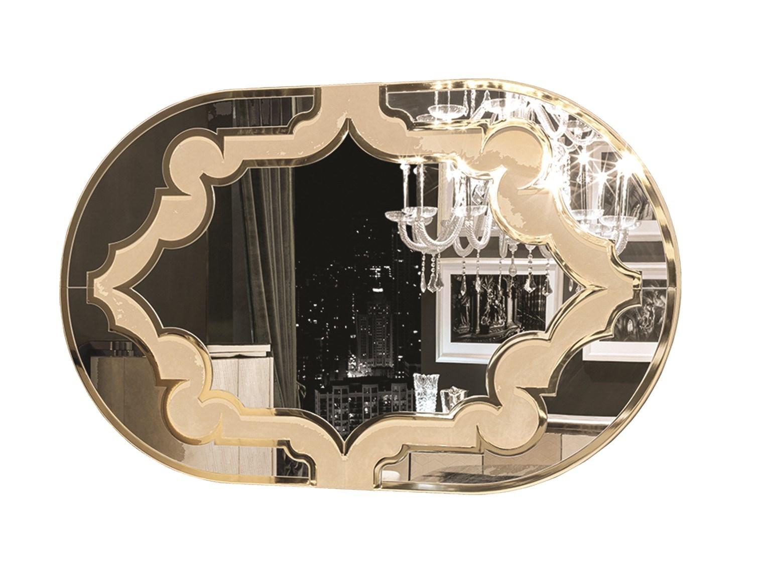 Oval glass mirror | Byron by Longhi