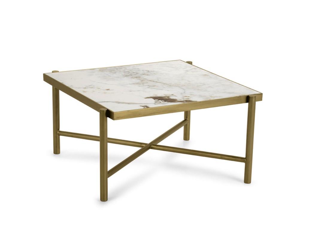 Low square ceramic coffee table | Rea by Domingo salotti