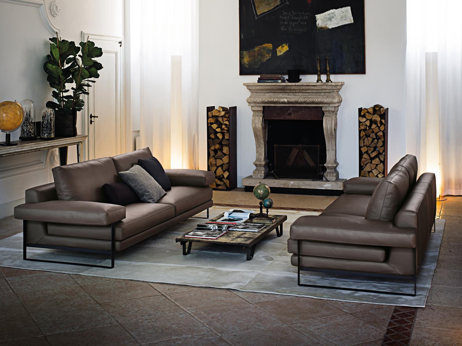 2 seater leather sofa | Ego by Arketipo