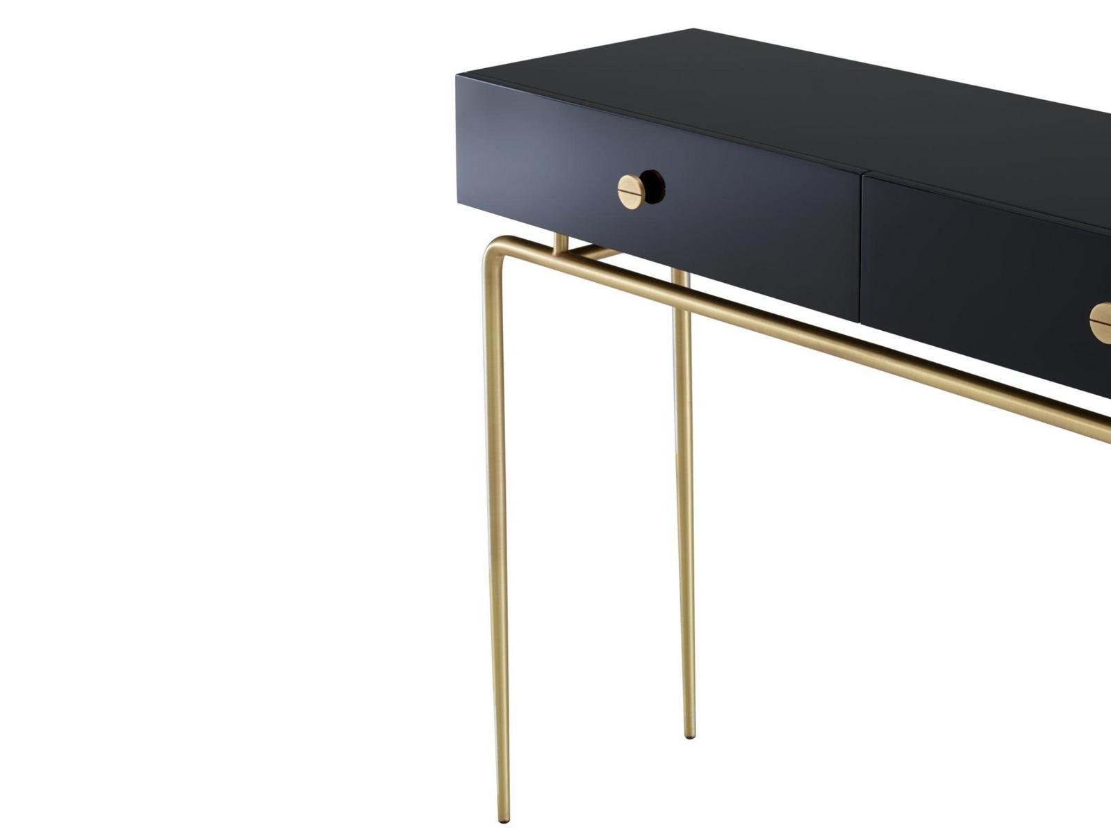 Rectangular steel and wood console table with drawers | Débourgeoisée by Ligne Roset
