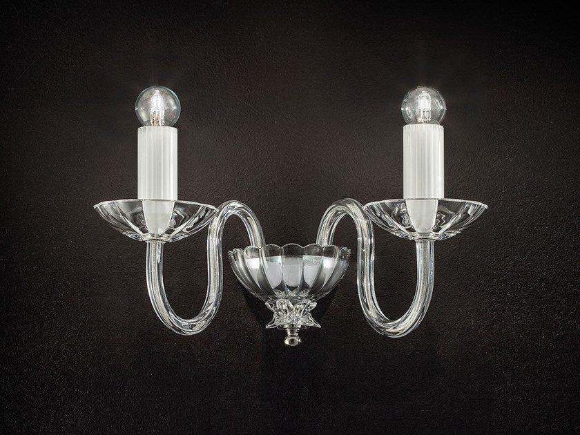 Crystal wall lamp with fixed arm | Evoque 281/ap2 by Italamp