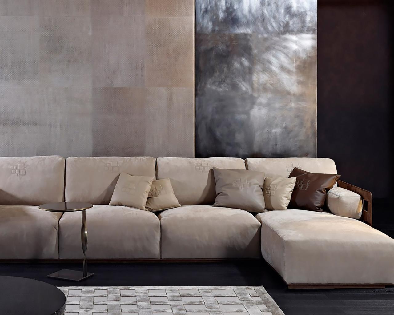 Leather sofa in a classic style | Braid by Rugiano