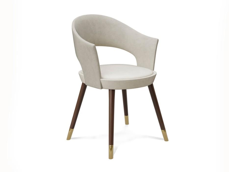 Upholstered fabric chair with armrests | Pr.458 by Stella del Mobile
