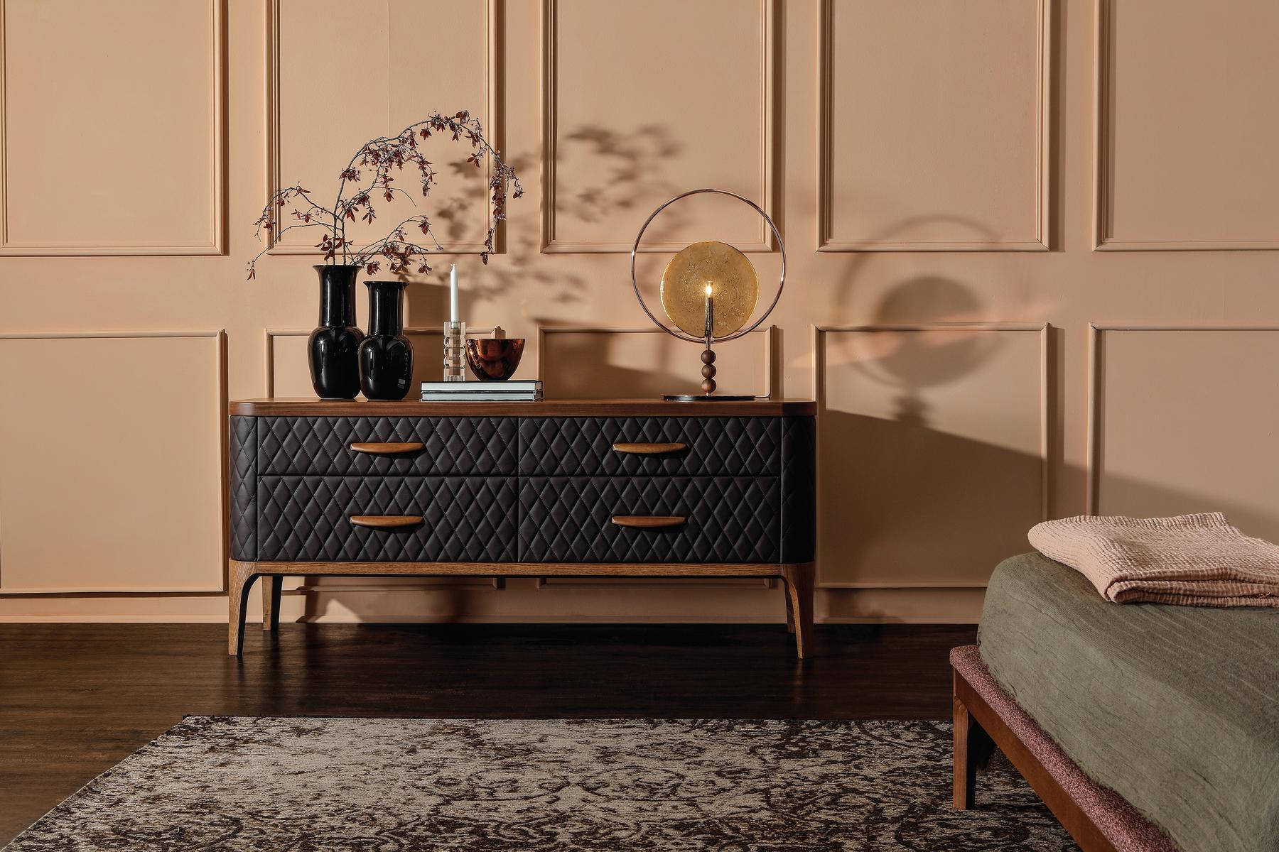 Leather sideboard with drawers | Tiffany Night by Tonin Casa