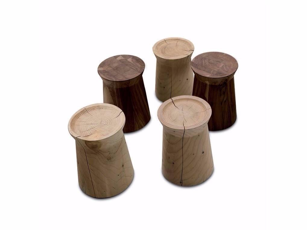 Round solid wood coffee table | Dama by Poliform