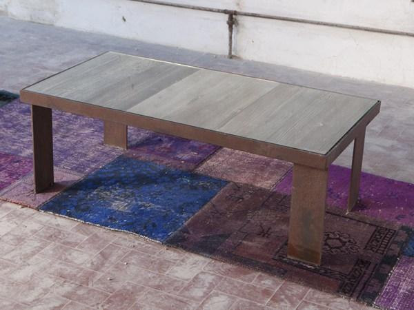 Rectangular reclaimed wood coffee table | Korzun by Domingo salotti