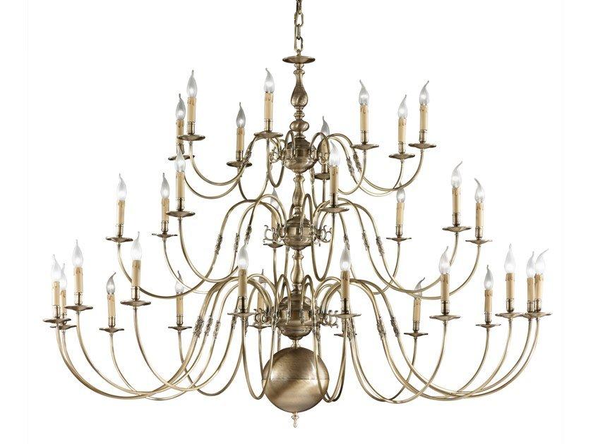 Antique bronze chandelier | Flemish 507/16+8+8 by Possoni Illuminazione
