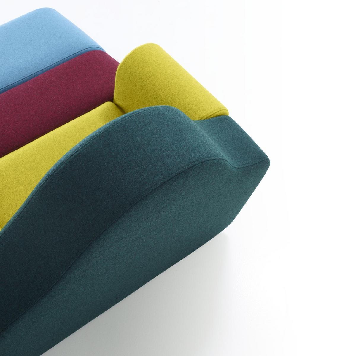 Sectional fabric armchair with footstool | Slice by Ligne Roset