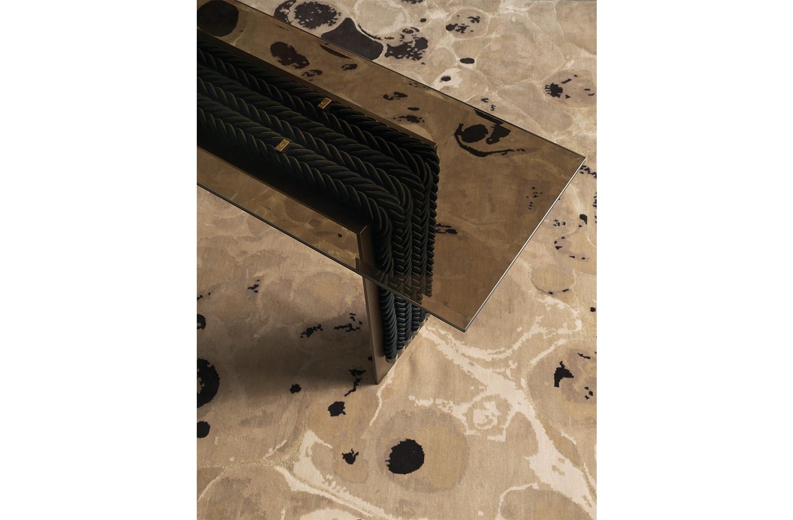 Rectangular metal and glass console table | Glasgow by Gianfranco Ferre Home