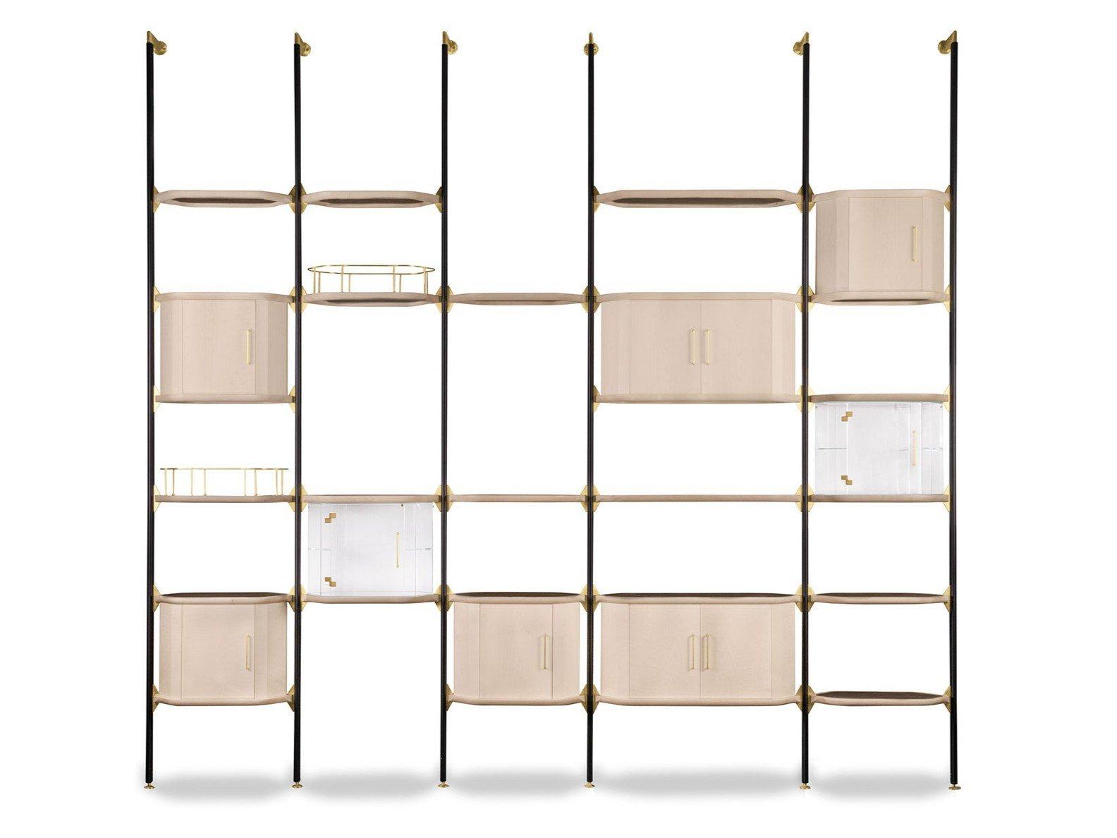 Wall-mounted metal bookcase | Libelle by Baxter