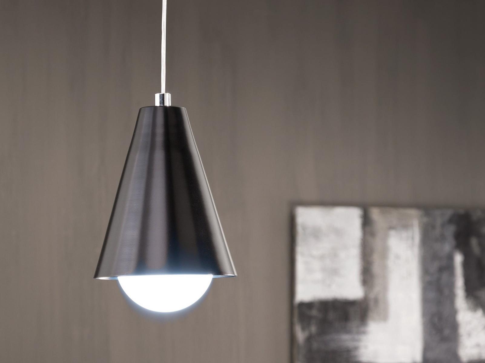 Direct light iron pendant lamp | Cono 1 by Zava
