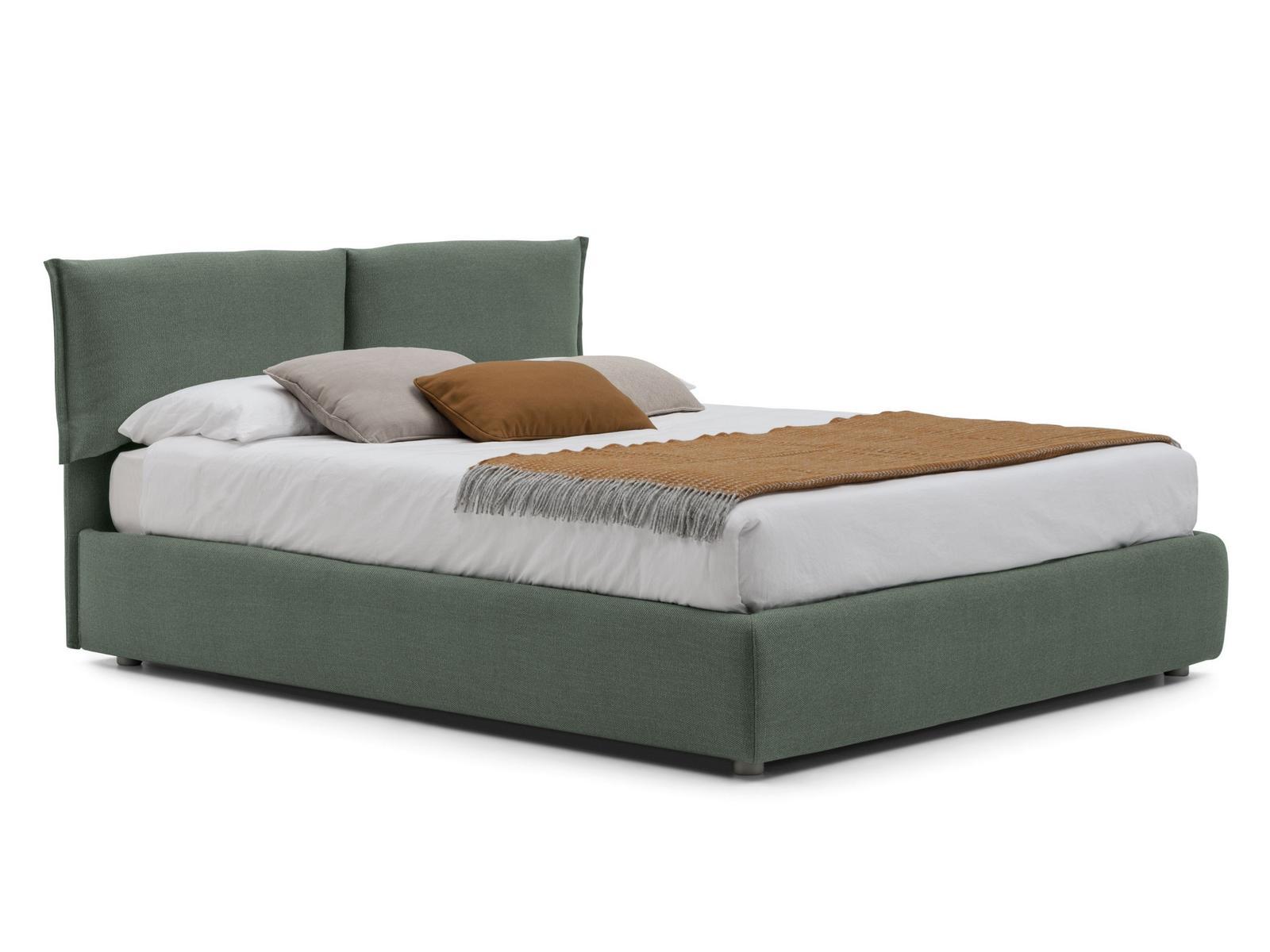 Upholstered storage bed | Iorca by Bolzan letti